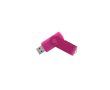 Clé USB corps souple avec clip métallique pivotant brillant couleur fuchsia