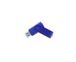 Clé USB corps souple avec clip métallique pivotant brillant couleur bleu