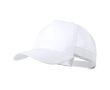 Casquette 5 panneaux avec filet arrière et fermeture plastique couleur blanc