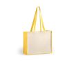 Sac en toile de jute personnalisé et coton laminé 12 kg Beach Budget couleur jaune