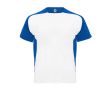 T-shirt technique avec manches raglan 140 g/m² Roly Direct Bugatti  couleur blanc/bleu