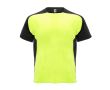 T-shirt technique avec manches raglan 140 g/m² Roly Direct Bugatti  couleur jaune fluorescent