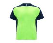 T-shirt technique avec manches raglan 140 g/m² Roly Direct Bugatti  couleur vert fluorescent