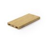 Batterie externe d'appoint en bambou avec recharge sans fil, 6 000 mAh couleur bois