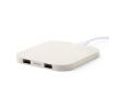 Base de charge sans fil en paille de blé pour 3 appareils simultanés couleur beige