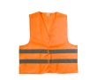 Gilet réfléchissant avec logo haute visibilité, taille XL couleur orange fluorescent
