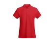 Polo pour femme en coton organique 210 g/m² Roly Direct Prince  couleur rouge