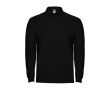 Polo en coton à manches longues 220 g/m² Roly Direct Estrella  couleur noir