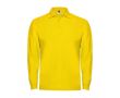 Polo en coton à manches longues 220 g/m² Roly Direct Estrella  couleur jaune