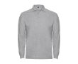 Polo en coton à manches longues 220 g/m² Roly Direct Estrella  couleur gris clair