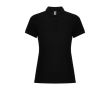 Polo en coton et polyester pour femme Roly Direct Pegaso Premium  couleur noir