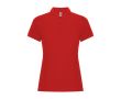 Polo en coton et polyester pour femme Roly Direct Pegaso Premium  couleur rouge