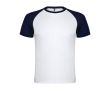 T-shirt de sport bicolore 140 g/m² Roly Direct Indianapolis  couleur blanc