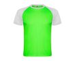 T-shirt de sport bicolore 140 g/m² Roly Direct Indianapolis  couleur vert fluorescent