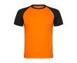 T-shirt de sport bicolore 140 g/m² Roly Direct Indianapolis  couleur orange