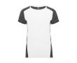 T-shirt technique bicolore pour femme 135 g/m² Roly Direct Zolder  couleur blanc