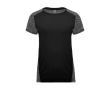T-shirt technique bicolore pour femme 135 g/m² Roly Direct Zolder  couleur noir