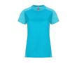 T-shirt technique bicolore pour femme 135 g/m² Roly Direct Zolder  couleur turquoise