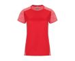 T-shirt technique bicolore pour femme 135 g/m² Roly Direct Zolder  couleur rouge