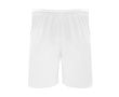 Pantalon de sport court en polyester 140 g/m² Roly Direct Dortmund  couleur blanc