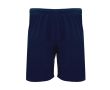 Pantalon de sport court en polyester 140 g/m² Roly Direct Dortmund  couleur bleu marine