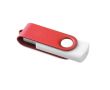 pendrive con cuerpo blanco y clip de color color rojo