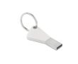 llave usb de silicona personalizada con logo color blanco