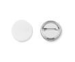 Petit badge publicitaire ~ 44mm couleur argenté mat