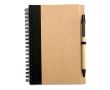 Carnet en papier recyclé avec détail en couleur couleur noir
