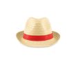 Chapeau de paille publicitaire couleur rouge