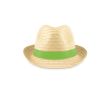 Chapeau de paille publicitaire couleur lime