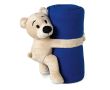 Couverture polaire personnalisée avec peluche couleur  bleu