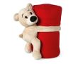 Couverture polaire personnalisée avec peluche couleur  rouge