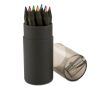 Ensemble de 12 crayons de couleur publicitaires couleur noir