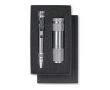 Ensemble cadeau avec lampe de poche et stylo couleur titan