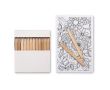 Ensemble de crayons de couleur publicitaires couleur blanc