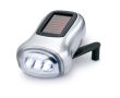 Lampe de poche solaire et dynamo couleur  argenté mat
