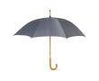 Parapluie personnalisé 23 \"avec manche en bois couleur gris