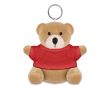 Porte-clés publicitaire avec ours en peluche couleur  rouge