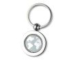 Porte-clés personnalisable en forme du monde couleur  argenté
