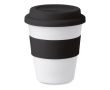 Tasse en plastique personnalisée avec couvercle 350ml couleur  noir