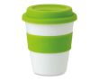 Tasse en plastique personnalisée avec couvercle 350ml couleur  vert