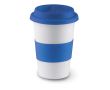 Tasse en céramique personnalisée avec couvercle 400ml couleur  bleu