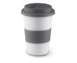 Tasse en céramique personnalisée avec couvercle 400ml couleur  gris