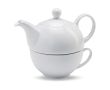 Ensemble de théière et tasse personnalisées couleur  blanc