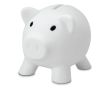 Tirelire publicitaire en forme de cochon couleur blanc