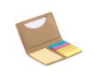 Porte-cartes avec note-adhésives couleur beige