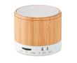 Enceinte Bluetooth en bois publicitaire couleur blanc