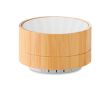Enceinte Bluetooth avec coque en bambou couleur blanc