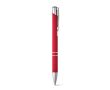 Stylo en aluminium avec le corps en caoutchouc couleur rouge